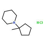 Piperidine,1-(1-methylcyclopentyl)-, hydrochloride (1:1)