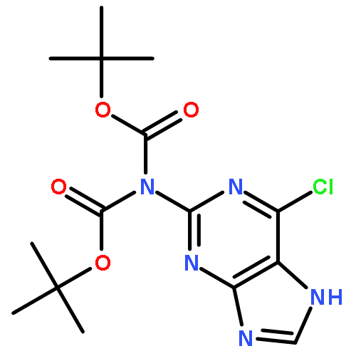 6-chloro-2-(di-Boc-amino)-9H-purine