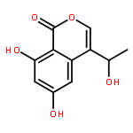 1H-2-Benzopyran-1-one, 6,8-dihydroxy-4-(1-hydroxyethyl)-