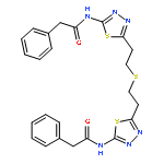 2-phenyl-N-[5-[2-[2-[5-[(2-phenylacetyl)amino]-1,3,4-thiadiazol-2-yl]ethylsulfanyl]ethyl]-1,3,4-thiadiazol-2-yl]acetamide