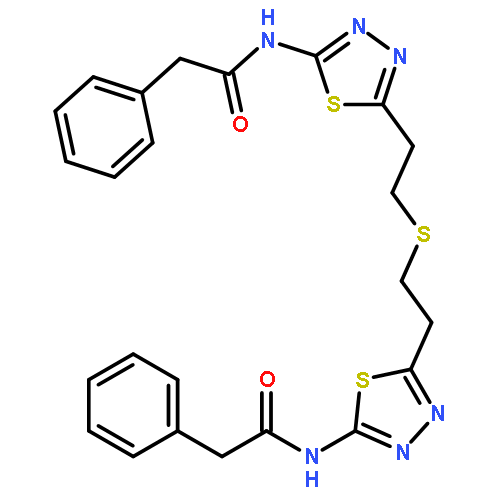 2-phenyl-N-[5-[2-[2-[5-[(2-phenylacetyl)amino]-1,3,4-thiadiazol-2-yl]ethylsulfanyl]ethyl]-1,3,4-thiadiazol-2-yl]acetamide