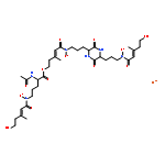 iron(3+) (3E)-5-[{3-[5-(3-{[(2E)-5-hydroxy-3-methylpent-2-enoyl](oxido)amino}propyl)-3,6-dioxopiperazin-2-yl]propyl}(oxido)amino]-3-methyl-5-oxopent-3-en-1-yl N~2~-acetyl-N~5~-[(2E)-5-hydroxy-3-methylpent-2-enoyl]-N~5~-oxidoornithinate