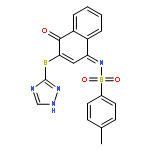 (ne)-4-methyl-n-[4-oxo-3-(1h-1,2,4-triazol-5-ylsulfanyl)naphthalen-1-ylidene]benzenesulfonamide