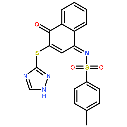 (ne)-4-methyl-n-[4-oxo-3-(1h-1,2,4-triazol-5-ylsulfanyl)naphthalen-1-ylidene]benzenesulfonamide