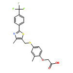 2-(4-((2-(4-(TRIFLUOROMETHYL)PHENYL)-4-METHYLTHIAZOL-5-YL)METHYLTHIO)-2-METHYLPHENOXY)ACETIC ACID 