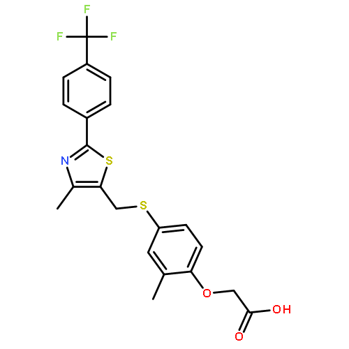 2-(4-((2-(4-(TRIFLUOROMETHYL)PHENYL)-4-METHYLTHIAZOL-5-YL)METHYLTHIO)-2-METHYLPHENOXY)ACETIC ACID 