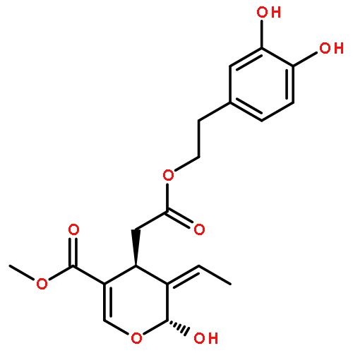 2H-Pyran-4-acetic acid,3-ethylidene-3,4-dihydro-2-hydroxy-5-(methoxycarbonyl)-,2-(3,4-dihydroxyphenyl)ethyl ester, (2R,3E,4S)-