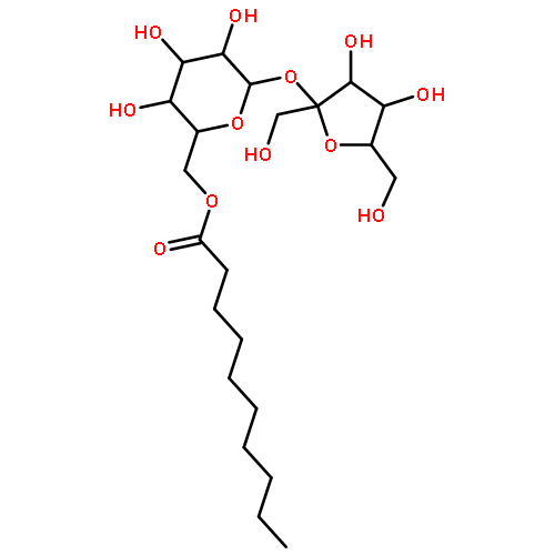 See R-D-Glucopyranoside,â-D-fructofuranosyl,esters,monodecanoate 