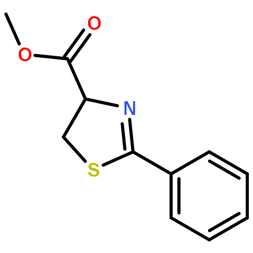 4-Thiazolecarboxylic acid, 4,5-dihydro-2-phenyl-, methyl ester, (R)-