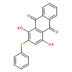 9,10-Anthracenedione, 1,4-dihydroxy-2-(phenylthio)-