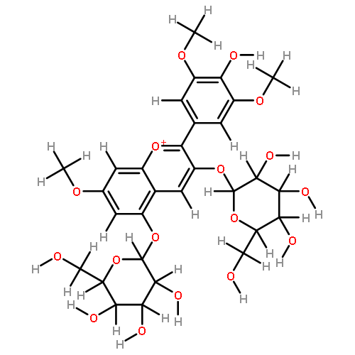 3,5-Bis-beta-D-glucopyranosyloxy-2-(4-hydroxy-3,5-dimethoxy-phenyl)-7-methoxy-chromenylium; Chlorid