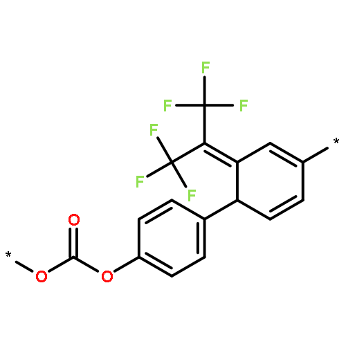 Poly[oxycarbonyloxy-1,4-phenylene[2,2,2-trifluoro-1-(trifluoromethyl)ethyl
idene]-1,4-phenylene]