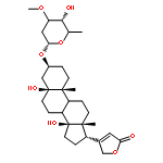 Card-20(22)-enolide,3-[(2,6-dideoxy-3-O-methyl-b-D-ribo-hexopyranosyl)oxy]-5,14-dihydroxy-, (3b,5b)- (9CI)