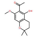 Ethanone,1-(3,4-dihydro-5-hydroxy-7-methoxy-2,2-dimethyl-2H-1-benzopyran-6-yl)-