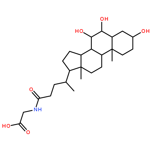 Glycine, N-[(3a,5b,6a,7a)-3,6,7-trihydroxy-24-oxocholan-24-yl]-