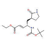 2-Pentenoic acid,4-[[(1,1-dimethylethoxy)carbonyl]amino]-5-[(3S)-2-oxo-3-pyrrolidinyl]-,ethyl ester, (2E,4S)-