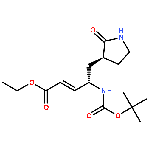 2-Pentenoic acid,4-[[(1,1-dimethylethoxy)carbonyl]amino]-5-[(3S)-2-oxo-3-pyrrolidinyl]-,ethyl ester, (2E,4S)-