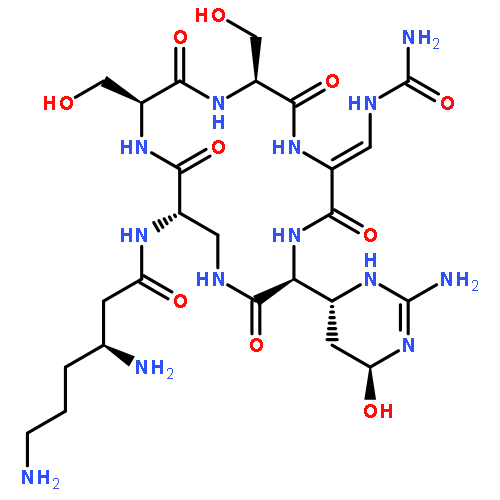 Glycine,3-amino-N-[(3S)-3,6-diamino-1-oxohexyl]-L-alanyl-L-seryl-L-seryl-(2Z)-3-[(aminocarbonyl)amino]-2,3-didehydroalanyl-2-[(4R,6S)-2-amino-1,4,5,6-tetrahydro-6-hydroxy-4-pyrimidinyl]-,(5®13)-lactam, (2S)-