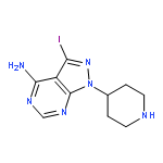 1H-Pyrazolo[3,4-d]pyrimidin-4-amine, 3-iodo-1-(4-piperidinyl)-