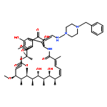 (2S,8E,16S,17S,18R,19R,20R,21S,22R,23S,24E)-8-{[(4-benzylpiperazin-1-yl)amino]methylidene}-5,6,17,19-tetrahydroxy-23-methoxy-2,4,12,16,18,20,22-heptamethyl-1,9,11-trioxo-1,2,8,9-tetrahydro-2,7-(epoxypentadeca[1,11,13]trienoimino)naphtho[2,1-b]furan-21-yl