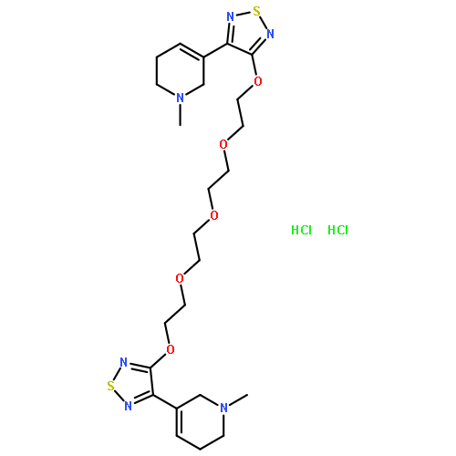 3,3'-Oxybis(ethyleneoxy)bis(ethyleneoxy)bis[4-(1-methyl-1,2,5,6-tetrahydropyridin-3-yl)-1,2,5-thiadiazole] dihydrochloride