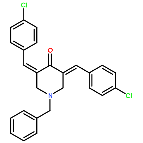 4-Piperidinone, 3,5-bis[(4-chlorophenyl)methylene]-1-(phenylmethyl)-