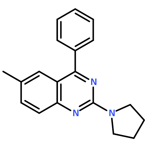 Quinazoline, 6-methyl-4-phenyl-2-(1-pyrrolidinyl)-