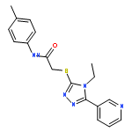 <br>2-((4-Ethyl-5-(pyridin-3-yl)-4H-1,2,4-triazol-3-yl)thio)-N-(p-tolyl)acetami de