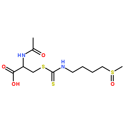 (2s)-2-acetamido-3-(4-methylsulfinylbutylcarbamothioylsulfanyl)propanoic Acid