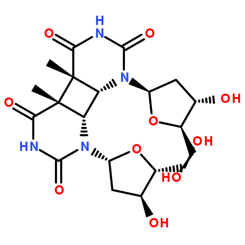 Cyclobuta[1,2-d:4,3-d']dipyrimidine-2,4,5,7(3H,6H)-tetrone,1,8-bis(2-deoxy-b-D-erythro-pentofuranosyl)hexahydro-4a,4b-dimethyl-,(4aa,4ba,8aa,8ba)- (9CI)