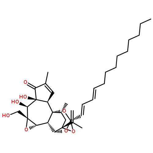 6H-2,8b-Epoxyoxireno[6,7]azuleno[5,4-e]-1,3-benzodioxol-6-one,3a,3b,3c,4a,5,5a,8a,9,10,10a-decahydro-5,5a-dihydroxy-4a-(hydroxymethyl)-7,9-dimethyl-10a-(1-methylethenyl)-2-(1E,3E)-1,3-tridecadien-1-yl-,(2S,3aR,3bS,3cS,4aR,5S,5aS,8aR,8bR,9R,10aR)-