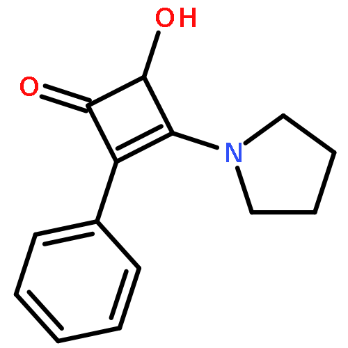 2-Cyclobuten-1-one, 4-hydroxy-2-phenyl-3-(1-pyrrolidinyl)-