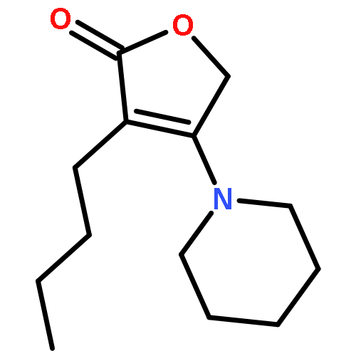 2(5H)-Furanone, 3-butyl-4-(1-piperidinyl)-