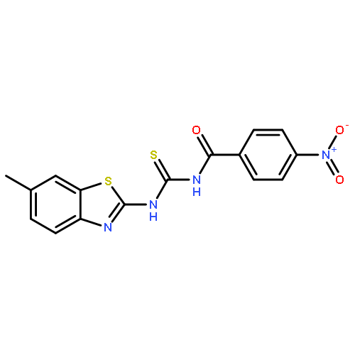 Benzamide, N-[[(6-methyl-2-benzothiazolyl)amino]thioxomethyl]-4-nitro-