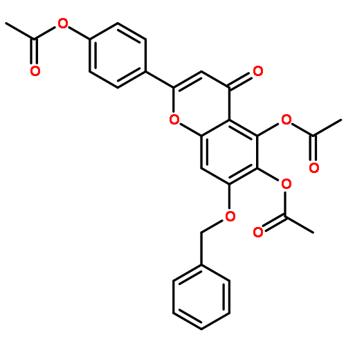 4H-1-Benzopyran-4-one,5,6-bis(acetyloxy)-2-[4-(acetyloxy)phenyl]-7-(phenylmethoxy)-