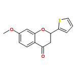 4H-1-Benzopyran-4-one, 2,3-dihydro-7-methoxy-2-(2-thienyl)-