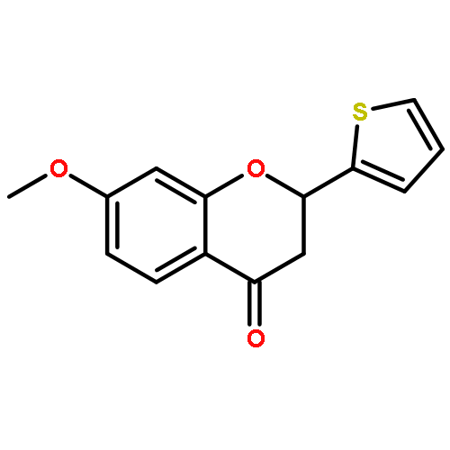 4H-1-Benzopyran-4-one, 2,3-dihydro-7-methoxy-2-(2-thienyl)-