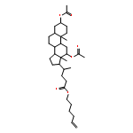 (3R,8R,9S,10S,12S,13R,14S,17R)-17-((R)-5-(hex-5-en-1-yloxy)-5-oxopentan-2-yl)-10,13-dimethylhexadecahydro-1H-cyclopenta[a]phenanthrene-3,12-diyl diacetate