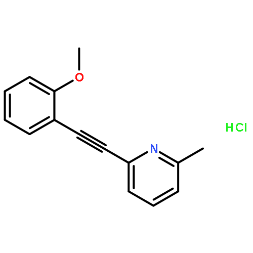 Pyridine, 2-[(2-methoxyphenyl)ethynyl]-6-methyl-, hydrochloride