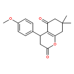 2H-1-Benzopyran-2,5(3H)-dione,4,6,7,8-tetrahydro-4-(4-methoxyphenyl)-7,7-dimethyl-