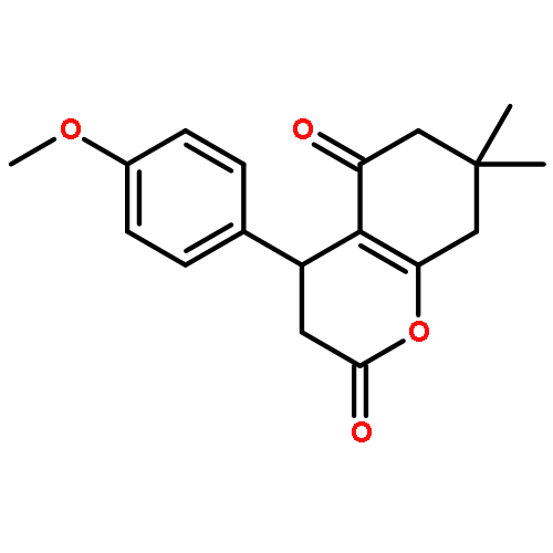 2H-1-Benzopyran-2,5(3H)-dione,4,6,7,8-tetrahydro-4-(4-methoxyphenyl)-7,7-dimethyl-