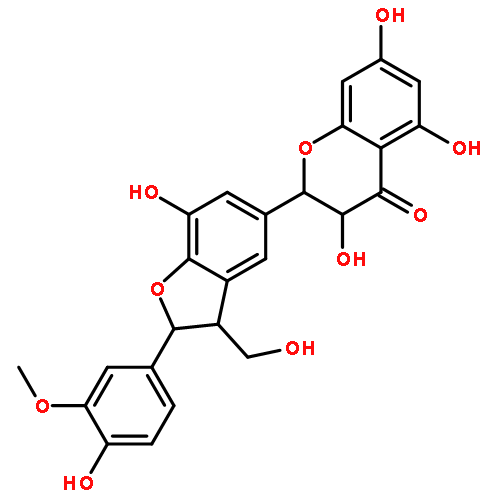 (2r,3r)-3,5,7-trihydroxy-2-[(2r,3s)-7-hydroxy-2-(4-hydroxy-3-methoxyphenyl)-3-(hydroxymethyl)-2,3-dihydro-1-benzofuran-5-yl]-2,3-dihydrochromen-4-one