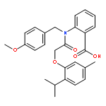 2-[[(2-isopropyl-5-methylphenoxy)acetyl](4-methoxybenzyl)amino]benzoic acid