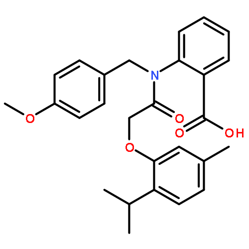 2-[[(2-isopropyl-5-methylphenoxy)acetyl](4-methoxybenzyl)amino]benzoic acid