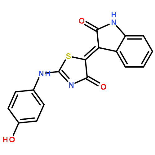 2H-Indol-2-one,1,3-dihydro-3-[2-[(4-hydroxyphenyl)amino]-4-oxo-5(4H)-thiazolylidene]-