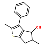 4H-Cyclopenta[b]thiophene-4-ol, 5,6-dihydro-2,5-dimethyl-3-phenyl-