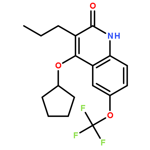 2(1H)-Quinolinone, 4-(cyclopentyloxy)-3-propyl-6-(trifluoromethoxy)-