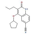 6-QUINOLINECARBONITRILE, 4-(CYCLOPENTYLOXY)-1,2-DIHYDRO-2-OXO-3-PROPYL-