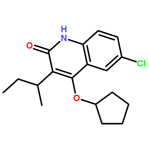 2(1H)-Quinolinone, 6-chloro-4-(cyclopentyloxy)-3-(1-methylpropyl)-