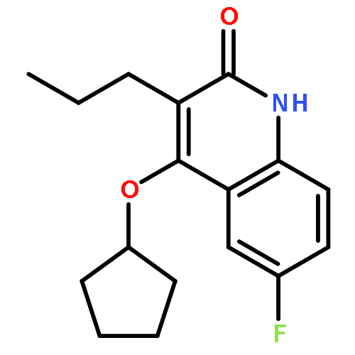 2(1H)-Quinolinone, 4-(cyclopentyloxy)-6-fluoro-3-propyl-